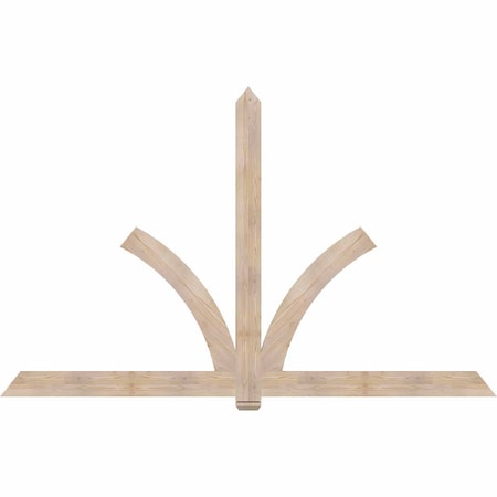 Ekena Millwork Redmond Smooth Timber Gable Bracket, Douglas Fir, 108"W x 68"H x 1 1/2"D x 5 1/2"F, 15/12 Pitch GBW108X68X0206RED00SDF